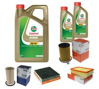 MAHLE Controllo Set 7L CASTROL EDGE 5W-30 C3 Per VW Touran 2.0 TDI Golf VII