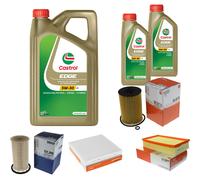 MAHLE Controllo Set 7L CASTROL EDGE 5W-30 C3 Per VW Touran 2.0 TDI Golf VII