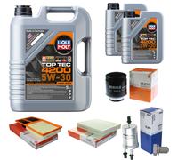 MAHLE Controllo Set 7L Liqui Moly 5W-30 Top Tec 4200 Per VW Polo 1.6 Bi-Fuel