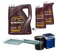 Mahle Controllo Set 7L mannol 5W-30 Energia per Subaru Impreza Station Carro