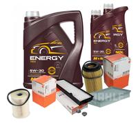 MAHLE Controllo Set 7L MANNOL 5W-30 Energy Adatto Per Saab 9-3 2.2 TiD