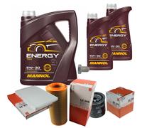 MAHLE Controllo Set 7L MANNOL 5W-30 Energy Per VW Lupo 1.7 SDI Polo 60 64
