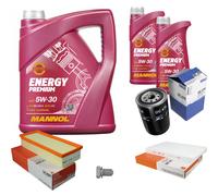 Mahle Controllo Set 7L Mannol 5W-30 Energy Premium Per Audi A4 Cabriolet 1.8