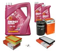 Mahle Controllo Set 7L mannol 5W-30 Energy Premium per BMW Serie 5er 520i