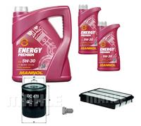 Mahle Controllo Set 7L mannol 5W-30 Energy Premium per Toyota Cruiser Terra