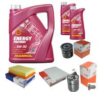 MAHLE Controllo Set 7L MANNOL 5W-30 Energy Premium Per VW Polo 64 1.9 D