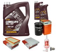 MAHLE Controllo Set 7L MANNOL 5W-30 LONGLIFE Per Audi A6 2.0 Anno 94-97