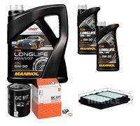 MAHLE Controllo Set 7L MANNOL 5W-30 LONGLIFE Per Honda CRX III 1.6 ESi 1.6i