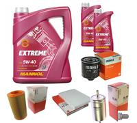 MAHLE Controllo Set 7L MANNOL 5W-40 Extreme Per VW Polo Classic 75 1.6