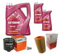 MAHLE Controllo Set 7L MANNOL 5W-40 Extreme Per VW Polo Classic 75 1.6