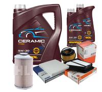MAHLE Controllo Set 7L MANNOL Ceramic 5W-30 Per Honda CR-V III 2.2i-DTEC 4WD