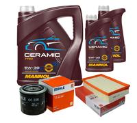 MAHLE Controllo Set 7L MANNOL Ceramic 5W-30 Per Nissan NP300 Navara 2.5 dCi