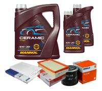 MAHLE Controllo Set 7L MANNOL Ceramic 5W-30 Per Nissan NP300 Navara 2.5 dCi
