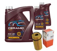MAHLE Controllo Set 7L MANNOL Ceramic 5W-30 Per Nissan Qashqai +2 I 2.0 dCi