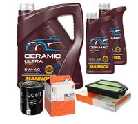 MAHLE Controllo Set 7L MANNOL Ceramic 5W-40 Per Honda CR-V III 2.0I-VTEC 4WD
