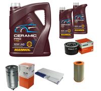 MAHLE Controllo Set 7L MANNOL Ceramic Pro 10W-40 Per Fiat Ducato Kasten 244