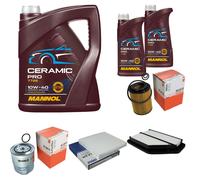 MAHLE Controllo Set 7L MANNOL Ceramic Pro 10W-40 Per Honda CR-V III RE