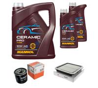 MAHLE Controllo Set 7L MANNOL Ceramic Pro 10W-40 Per Subaru Legacy V BM 2.5