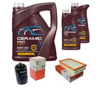 MAHLE Controllo Set 7L MANNOL Ceramic Pro 10W-40 Per VW Multivan V 7HM 7HN