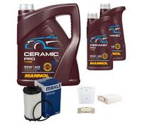 MAHLE Controllo Set 7L MANNOL Ceramic Pro 10W-40 Per VW Touareg CR7 3.0 TSI