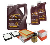 MAHLE Controllo Set 7L MANNOL Energy 5W-30 per BMW 3er Compact E36 323 TI