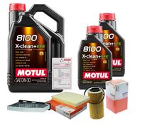 MAHLE Controllo Set 7L MOTUL 8100 X-CLEAN 0W-30 Per Audi A3 Sportback RS3
