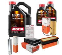 MAHLE Controllo Set 7L MOTUL 8100 X-CLEAN 0W-30 Per BMW X6 M50D