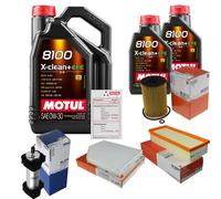 Mahle Controllo Set 7L Motul 8100 x-Pulire 0W-30 per Audi Q5 2.0 Tdi