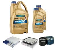 MAHLE Controllo Set 7L RAVENOL 5W-30 per Subaru Outback 2.5 Bi-Fuel AWD