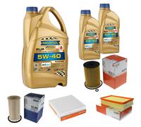 MAHLE Controllo Set 7L RAVENOL 5W-40 Per VW Touran 2.0 TDI Golf VII