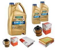 MAHLE Controllo Set 7L RAVENOL VMP 5W-30 per Fiat Croma 1.9 D Multijet