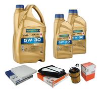 MAHLE Controllo Set 7L RAVENOL VMP 5W-30 per Honda CR-V III 2.2i-DTEC 4WD