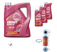 Mahle Controllo Set 8 L mannol 5W-20 Energia Ultra JP per BMW 7er 740i