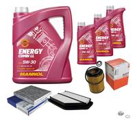 MAHLE Controllo Set 8 L MANNOL 5W-30 Per Honda CR-V III 2.2I-CTDI 4WD