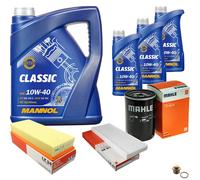 Mahle Controllo Set 8 L mannol Classic 10W-40 per Audi Coupe 2.3 20V