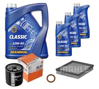 MAHLE Controllo Set 8 L MANNOL Classic 10W-40 Per Opel Kadett E CC 2.0 GSi