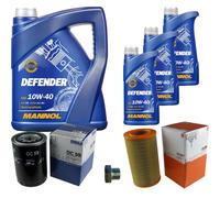 MAHLE Controllo Set 8 L MANNOL Defender 10W-40 Per Nissan Pick-Up 2.5 TD 4WD