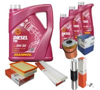 MAHLE Controllo Set 8 L MANNOL Diesel TDI 5W-30 Per BMW 3 Serie 323i 328 Ci 328i