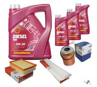 MAHLE Controllo Set 8 L MANNOL Diesel TDI 5W-30 Per BMW 3 Serie 323i 328 Ci 328i