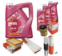 MAHLE Controllo Set 8 L MANNOL Diesel TDI 5W-30 Per BMW 3er Cabriolet 320 Ci