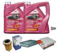 Mahle Controllo Set 8 L mannol Legend + Ester 0W-40 per VW Golf IV 3.2 R32