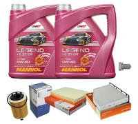 MAHLE Controllo Set 8 L MANNOL Legend+Ester 0W-40 Per VW Golf V 3.2 R32
