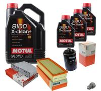 Mahle Controllo Set 8 L Motul 5W-30 8100 x-Pulire + per Audi A3 1.8 TFSI