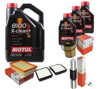 MAHLE Controllo Set 8 L Motul 8100 X-CLEAN+ 5W-30 Per BMW 3er Compact 323 TI