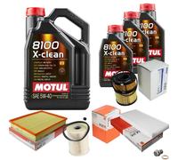 MAHLE Controllo Set 8 L MOTUL 8100 X-CLEAN 5W-40 Per Opel Vectra C CC