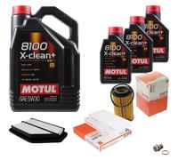 Mahle Controllo Set 8 L Motul 8100 x-Pulire+5W-30 per Honda Cr-V II 2.2