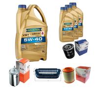 MAHLE Controllo Set 8 L RAVENOL Turbo VST 5W-40 per Audi A8 3.0