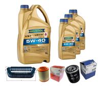 MAHLE Controllo Set 8 L RAVENOL Turbo VST 5W-40 per Audi A8 3.0