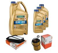 MAHLE Controllo Set 8 L RAVENOL VMP 5W-30 per Honda CR-V III 2.2i-DTEC 4WD