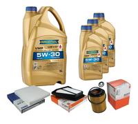 MAHLE Controllo Set 8 L RAVENOL VMP 5W-30 per Honda CR-V III 2.2i-DTEC 4WD